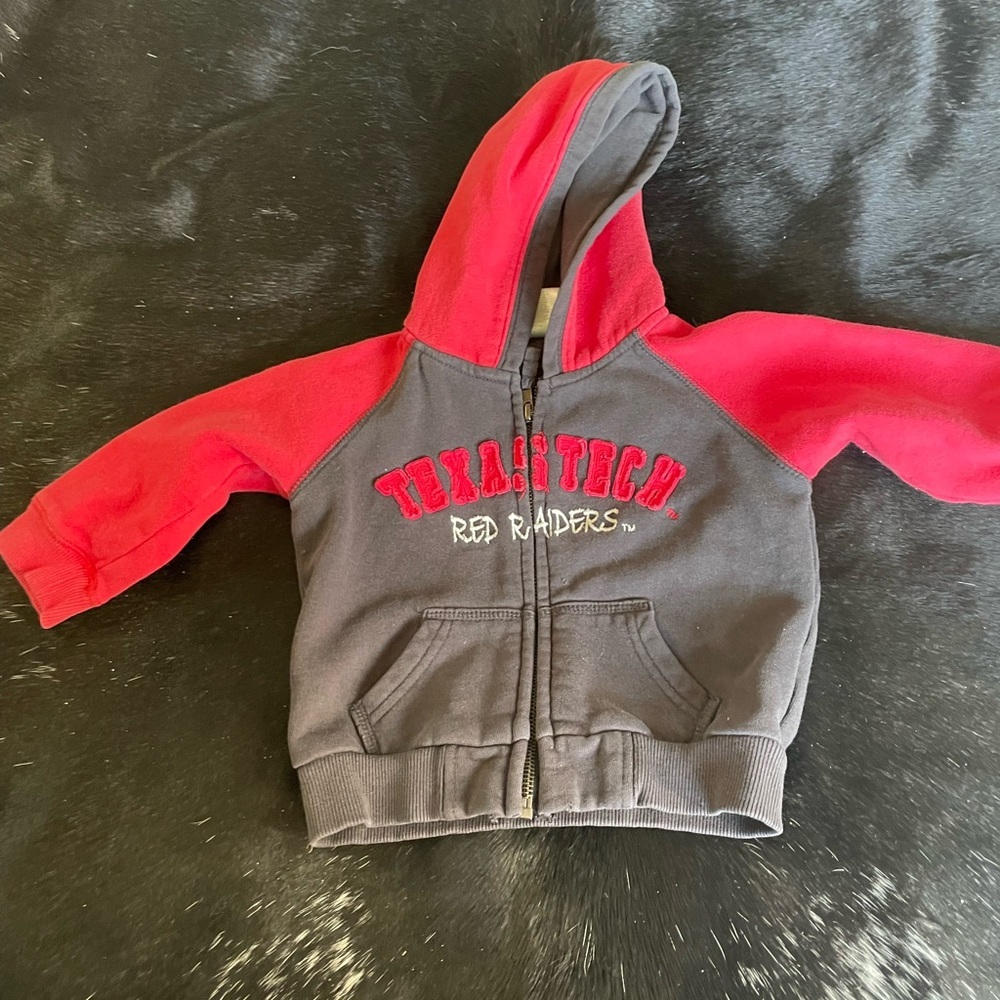 Texas Tech Red‎ Raiders Zip Up Hoodie Infant Toddler 12 18 Months